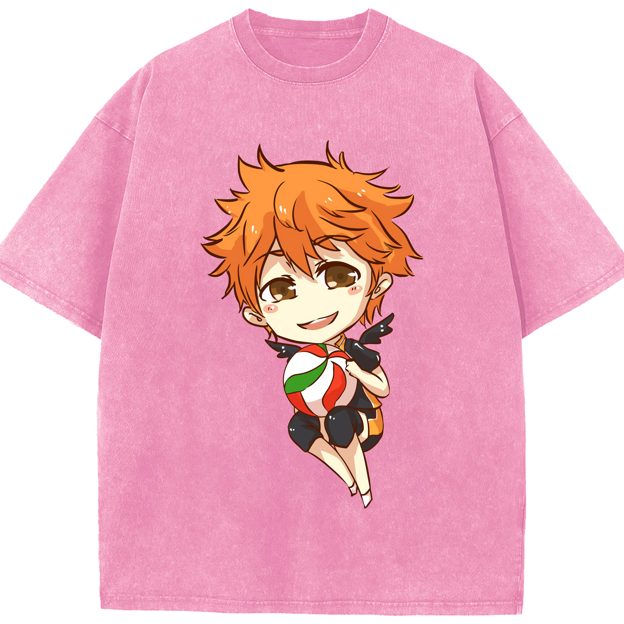 （画像用） ハイキュー!! Haikyu!! 綿100% ヴィンテージ風 半袖Tシャツ（フロントプリント）
